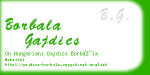 borbala gajdics business card